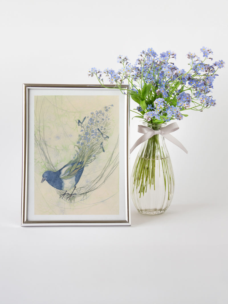 Forget Me Not: Language of Flowers (Art Print)