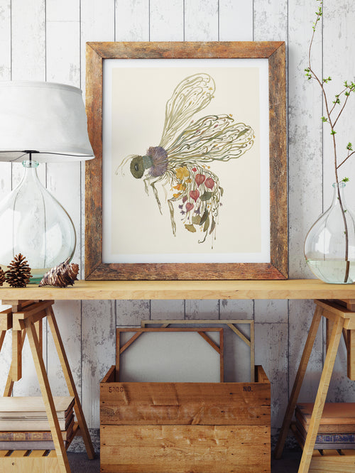 Botanical Bee (Art Print)