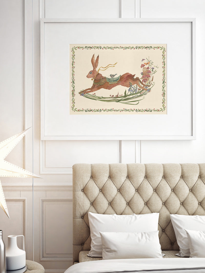 Enchanted Rocker- Hare (Art Print)