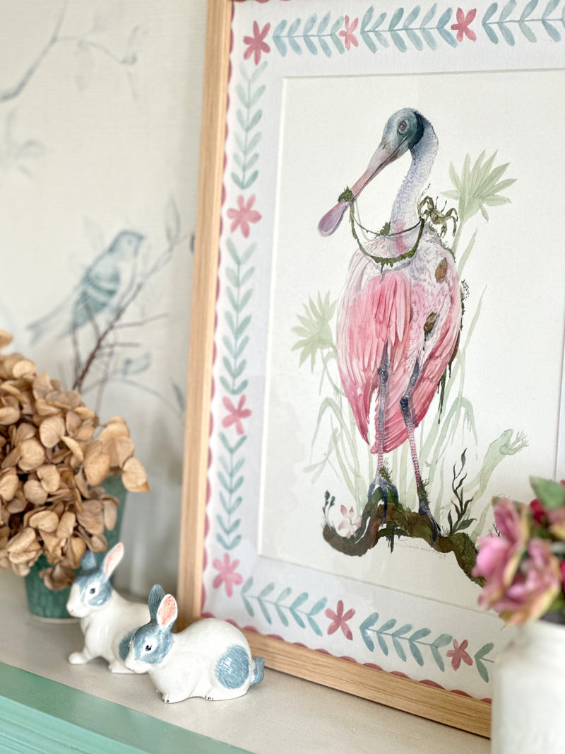 The Roseate Spoonbill (Limited Edition Hand Embellised Art Print)