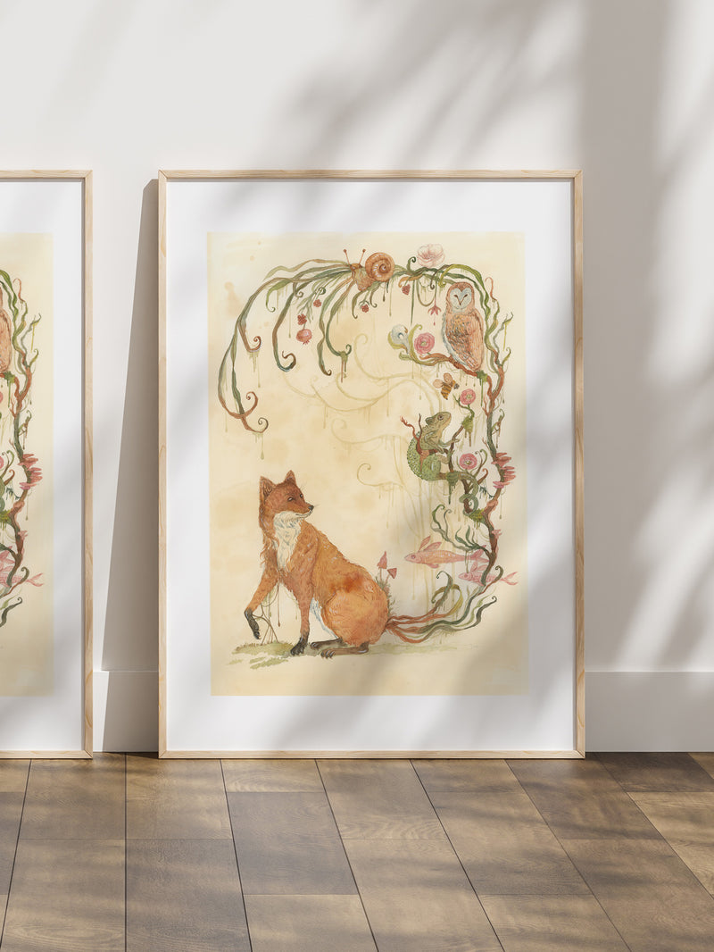 Bedtime Stories Fox(Art Print)