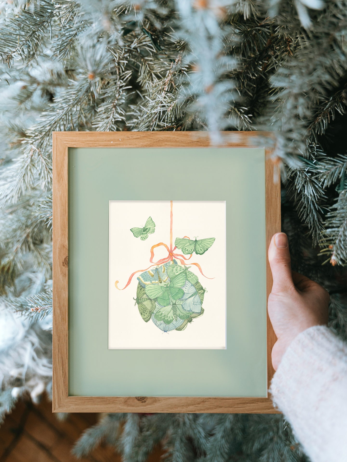 Christmas Moth Bauble(Original Watercolour)