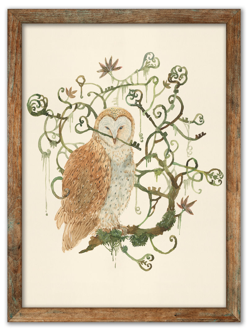 Keeper of Secrets (Owl Art Print)