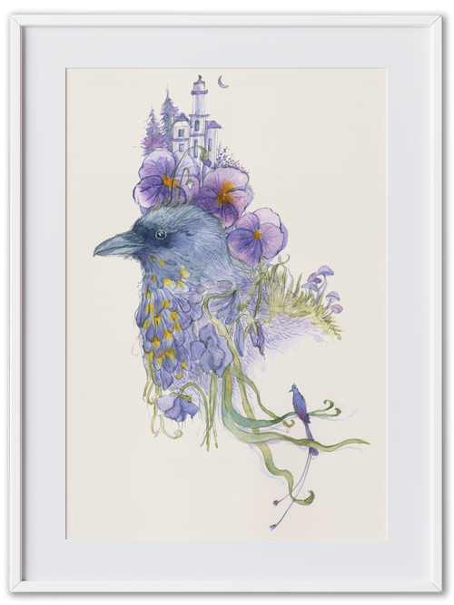 Purple Raven (Art Print)