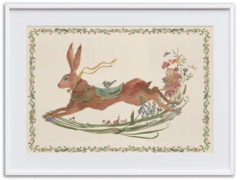 Enchanted Rocker- Hare (Art Print)