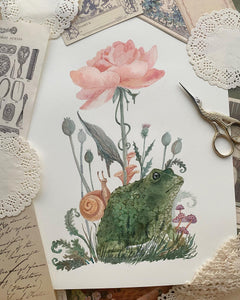 Grumpy Little Toad(Original, watercolour)