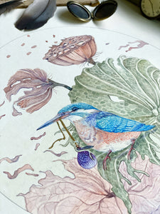 Kingfisher and the Magic Potion(Original, watercolour)