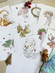 CHRISTMAS POSTCARDS (Set of 10 different designs)