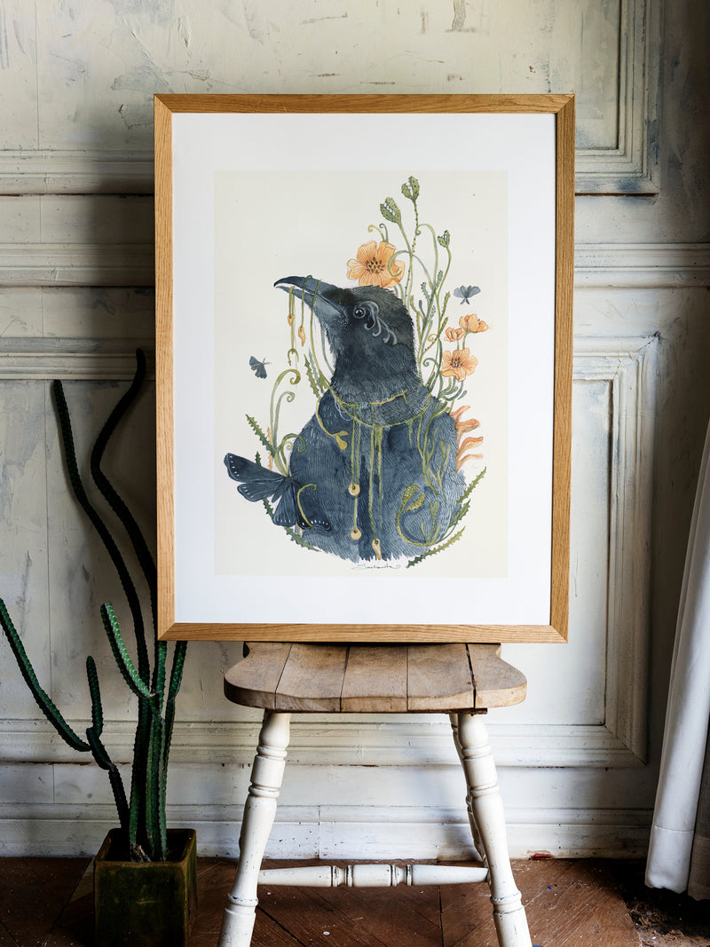 Witch's Spring Crow(Art Print)