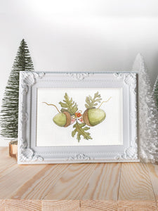 ACORN HEDGEHOG Postcard (Original, watercolour)