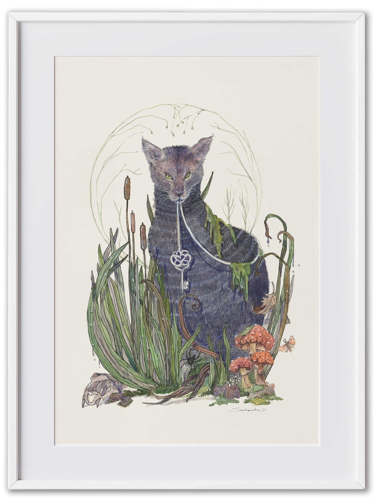 Keeper of Secrets, Cat (Art Print)